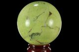 Polished Green Opal Sphere - Madagascar #95869-1
